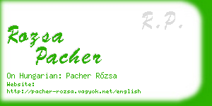 rozsa pacher business card